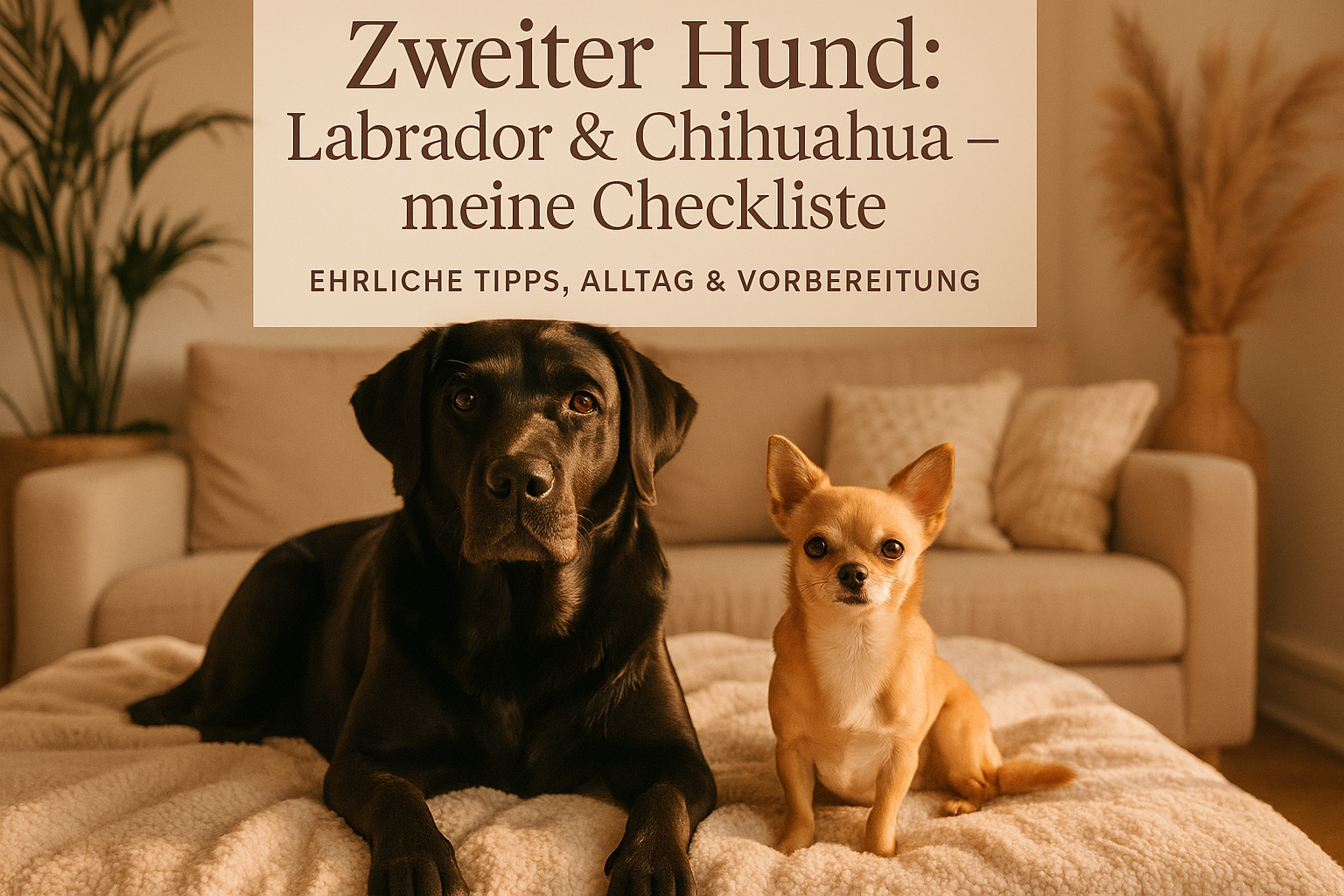 🐶 Meine persönliche Checkliste für den zweiten Hund – Wenn zum Labrador ein Chihuahua dazukommt