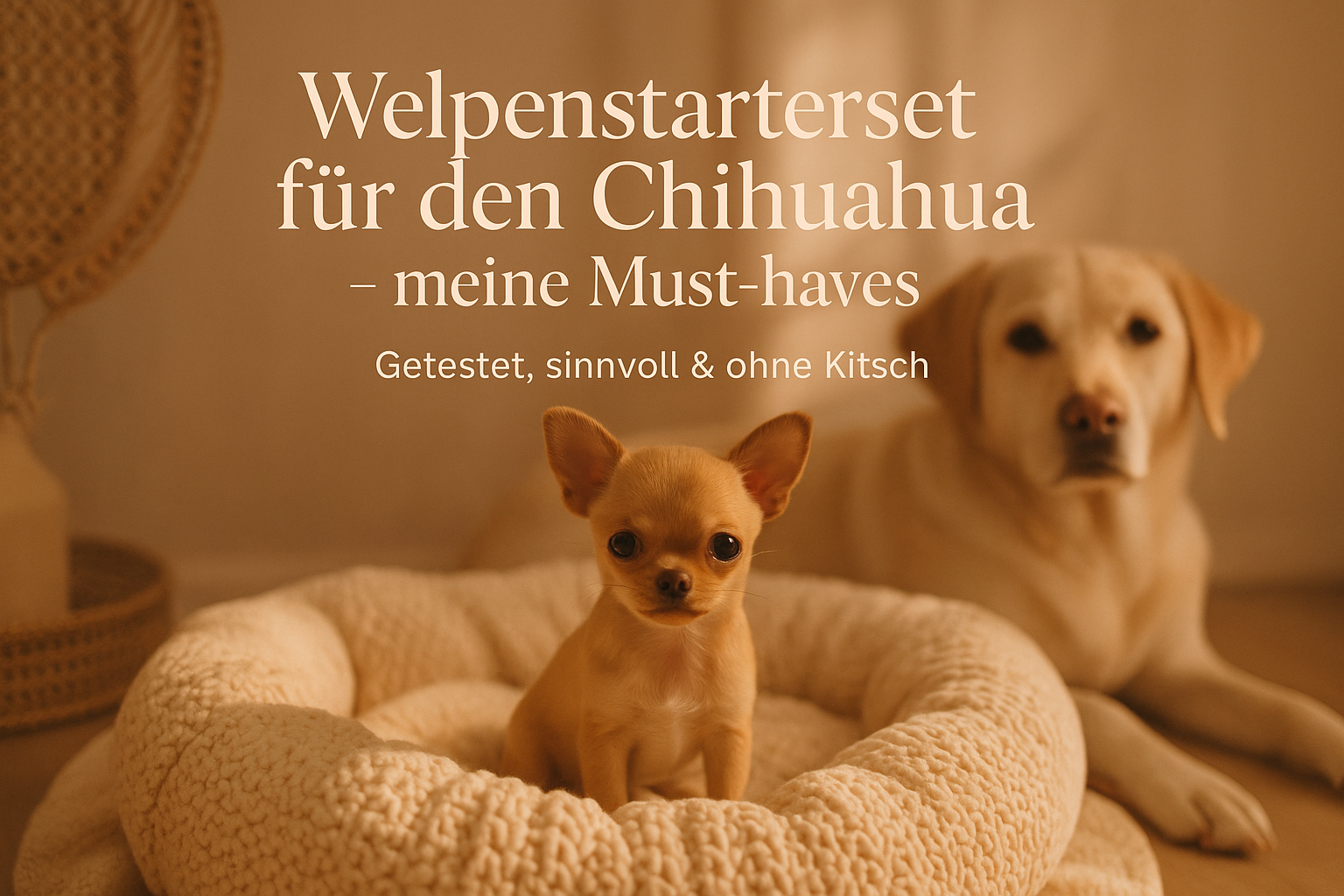 🐕 Mein Welpenstarterset für den Chihuahua – was du wirklich brauchst (und was du dir sparen kannst)