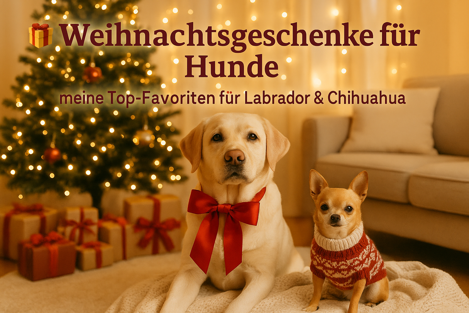 Weihnachtsgeschenke für Hunde – meine Top-Favoriten für Labrador & Chihuahua