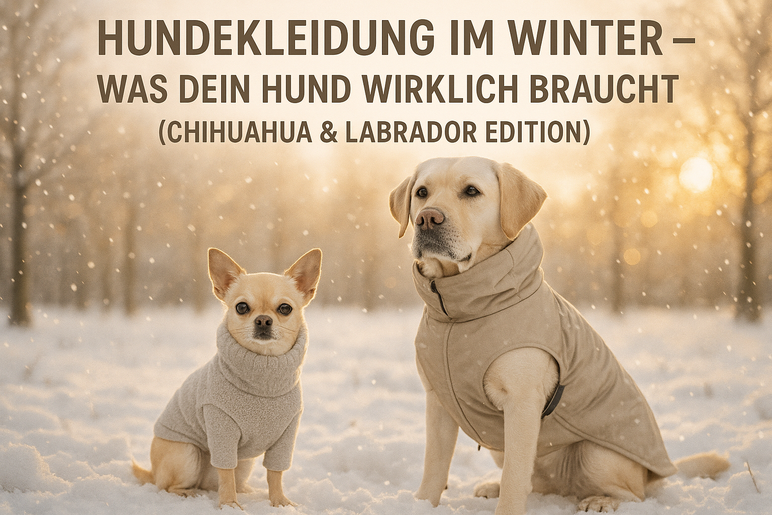Hundekleidung im Winter – was dein Hund wirklich braucht (Chihuahua & Labrador Edition)