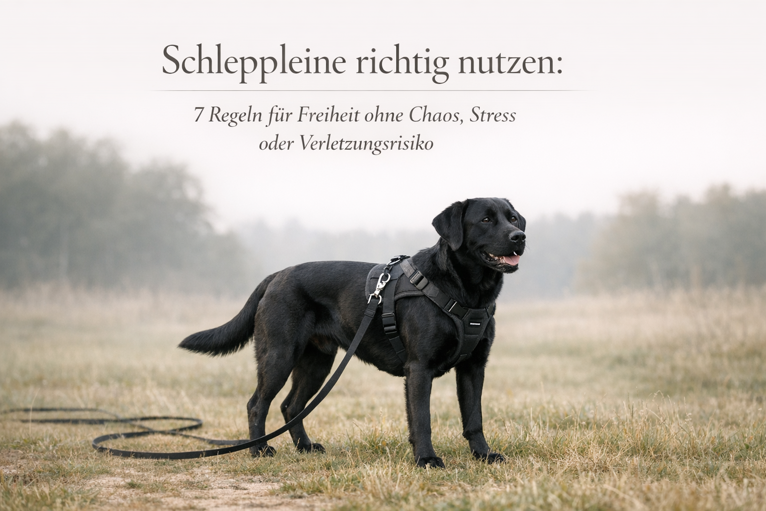 Schleppleine richtig nutzen: 7 Regeln für Freiheit ohne Chaos, Stress oder Verletzungsrisiko
