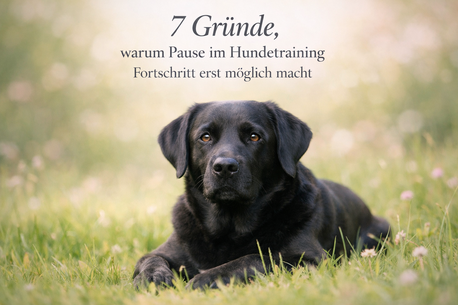 7 Gründe, warum Pause im Hundetraining Fortschritt erst möglich macht