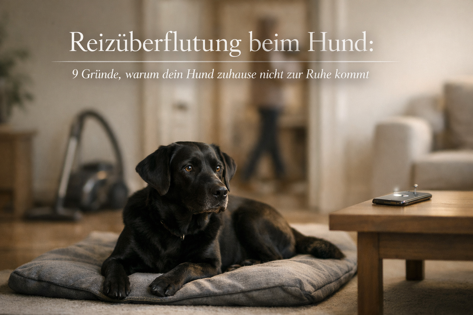 Reizüberflutung Hund: 9 Gründe, warum dein Hund zuhause nicht zur Ruhe kommt – und wie Trainingspausen helfen