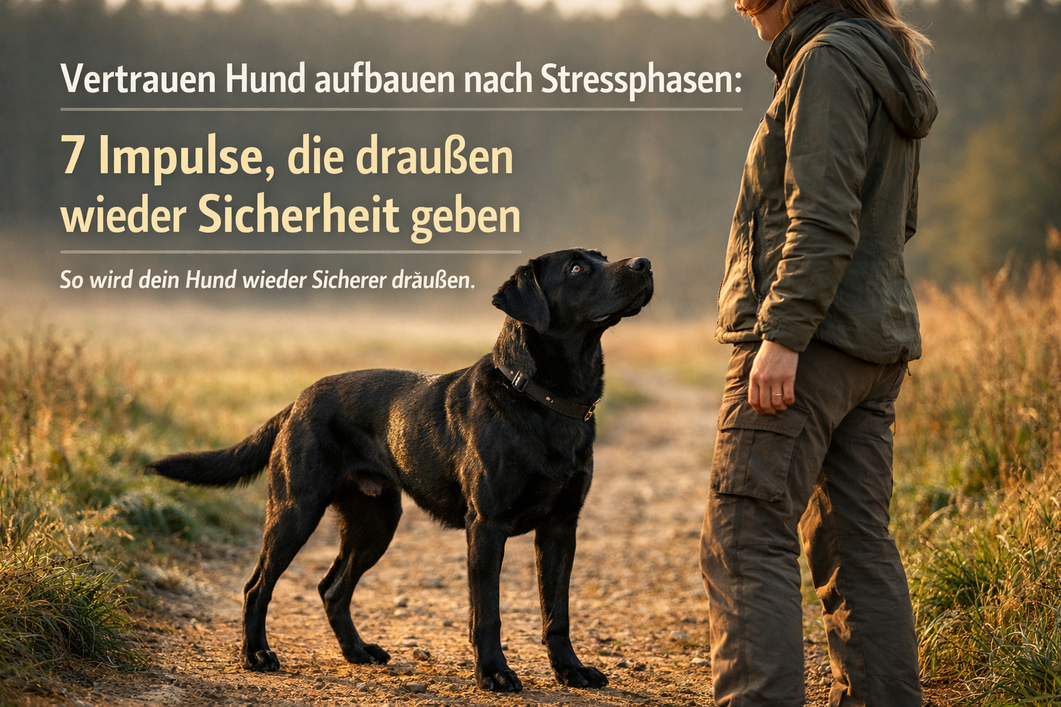 Vertrauen Hund aufbauen nach Stressphasen: 7 Impulse, die deinem unsicheren Hund draußen helfen