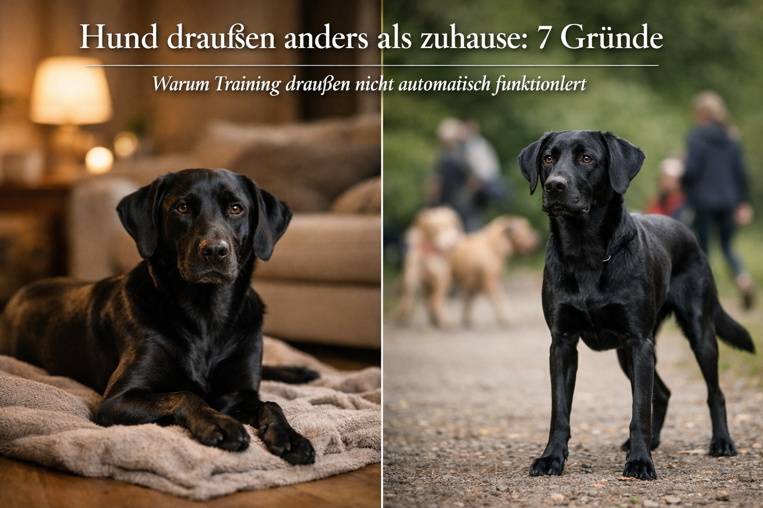 Hund draußen anders als zuhause: 7 Gründe, warum er drinnen ein Engel ist