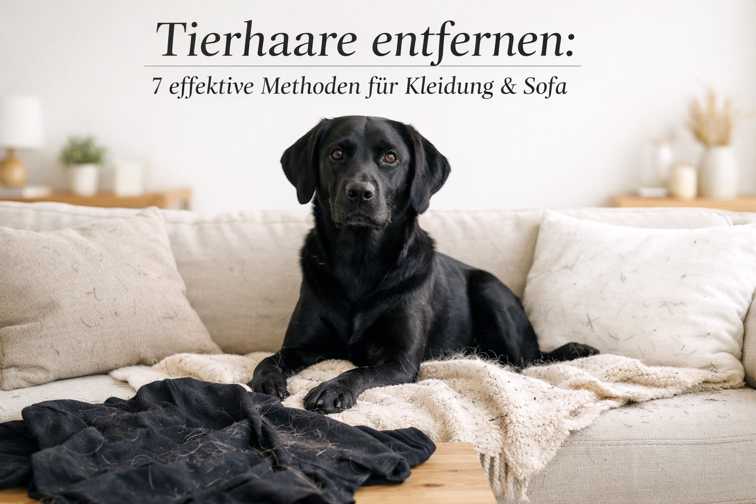 Tierhaare entfernen: 7 effektive Methoden für Kleidung, Sofa, Bett & Auto