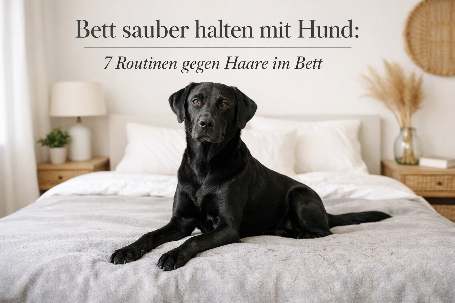 Bett sauber halten mit Hund: 7 einfache Routinen gegen Haare im Bett