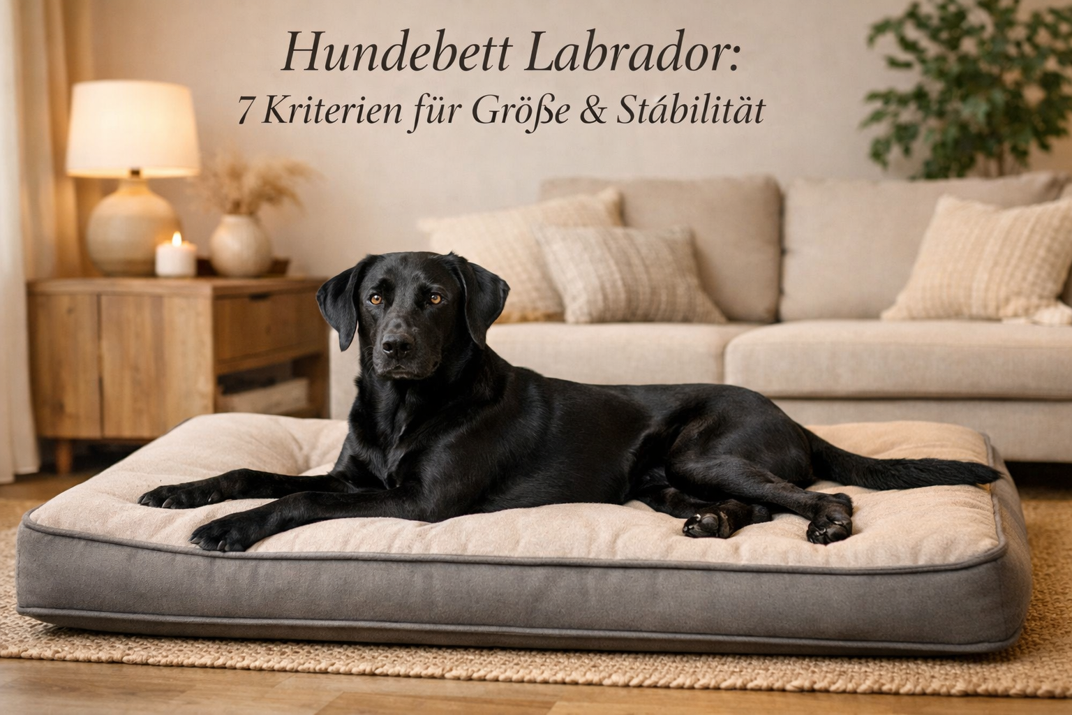 Hundebett Labrador: 7 Kriterien für die perfekte Größe, Form & Stabilität
