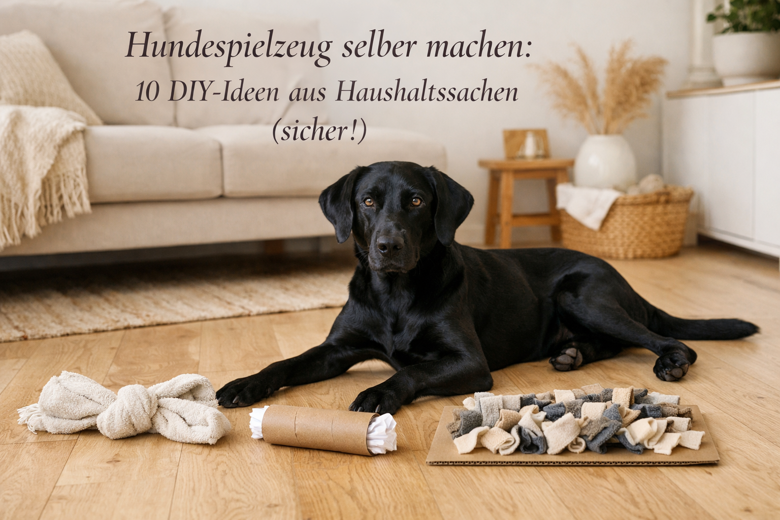 Hundespielzeug selber machen: 10 DIY-Ideen aus Haushaltssachen