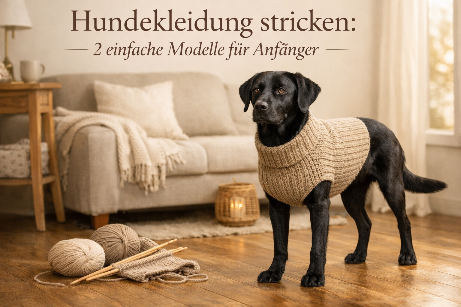 Hundekleidung stricken: 2 einfache Modelle – warm, bequem & anfängerfreundlich