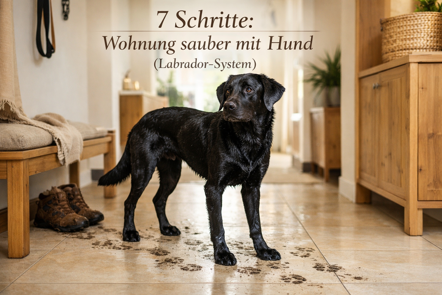 7 Schritte für eine Wohnung sauber mit Hund – das Labrador-System gegen Matsch & Chaos