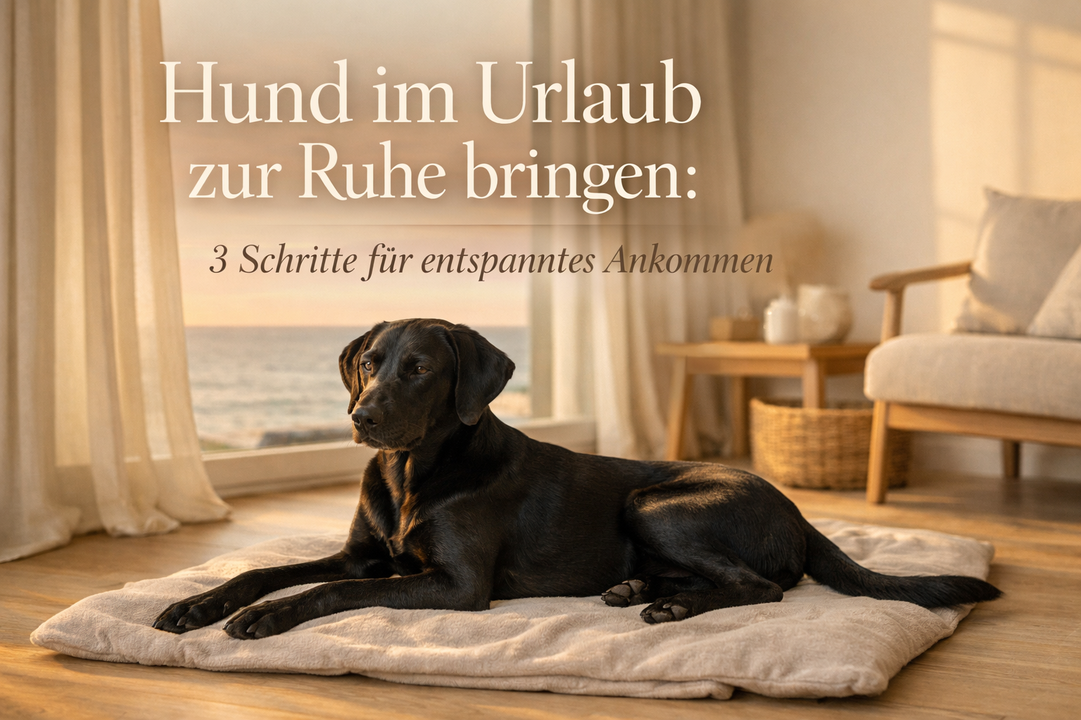 Hund im Urlaub zur Ruhe bringen: 3 Schritte für entspanntes Ankommen