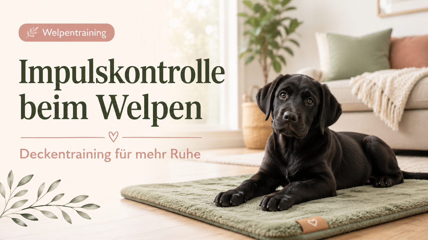 Impulskontrolle beim Welpen: 7 Tipps, wie Deckentraining deinem kleinen Wirbelwind hilft, endlich zur Ruhe zu kommen