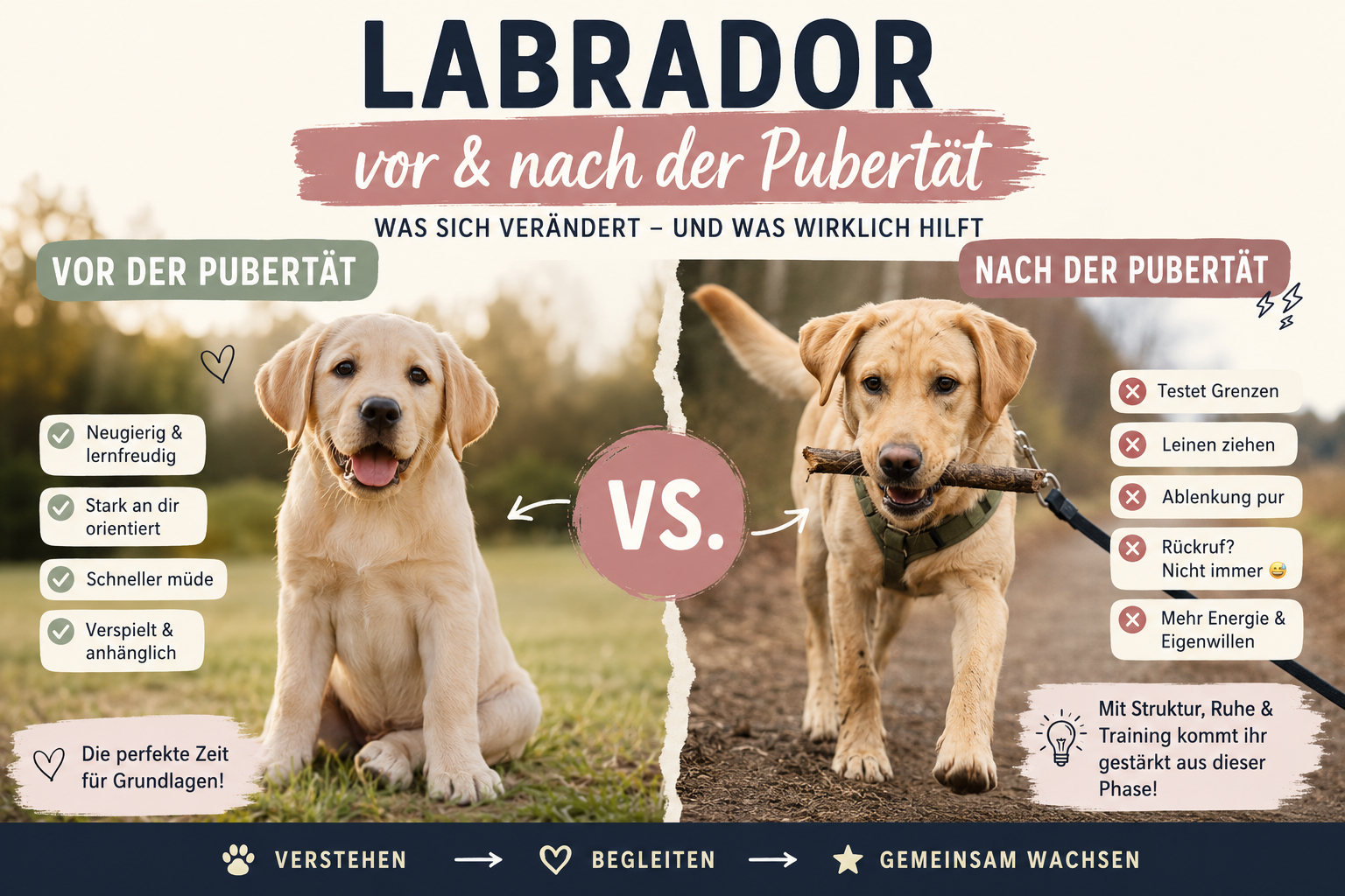 Labrador Pubertät: Warum dein süßer Welpe plötzlich alles vergisst