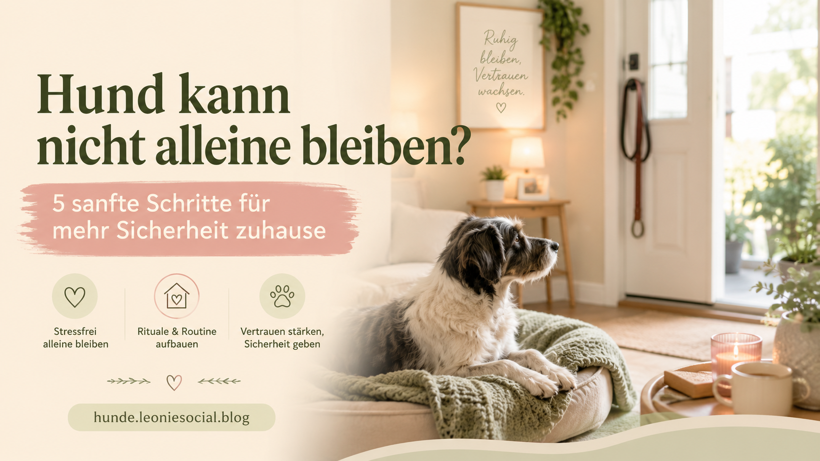 Hund kann nicht alleine bleiben? 5 sanfte Schritte für mehr Sicherheit zuhause