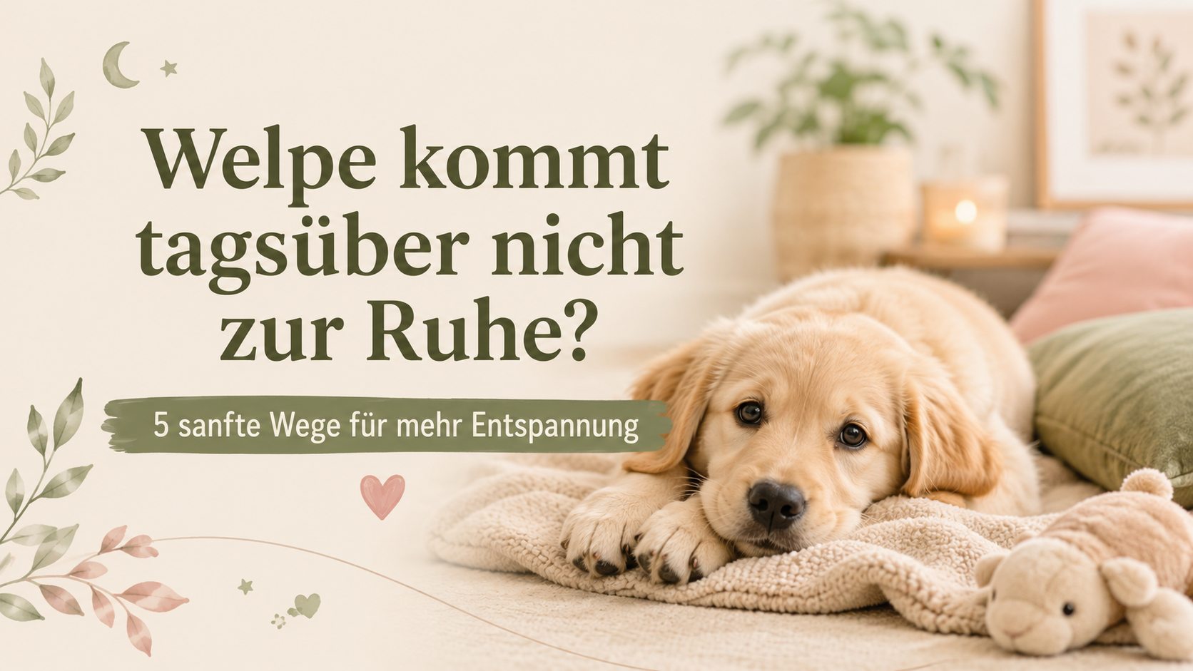 Welpe kommt tagsüber nicht zur Ruhe? 5 sanfte Wege, damit dein Welpe besser abschalten lernt