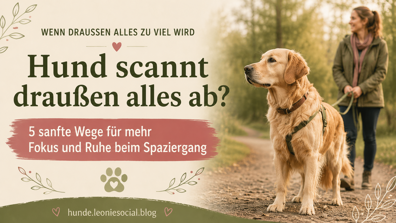 Hund scannt draußen alles ab? 5 sanfte Wege für mehr Fokus und Ruhe beim Spaziergang
