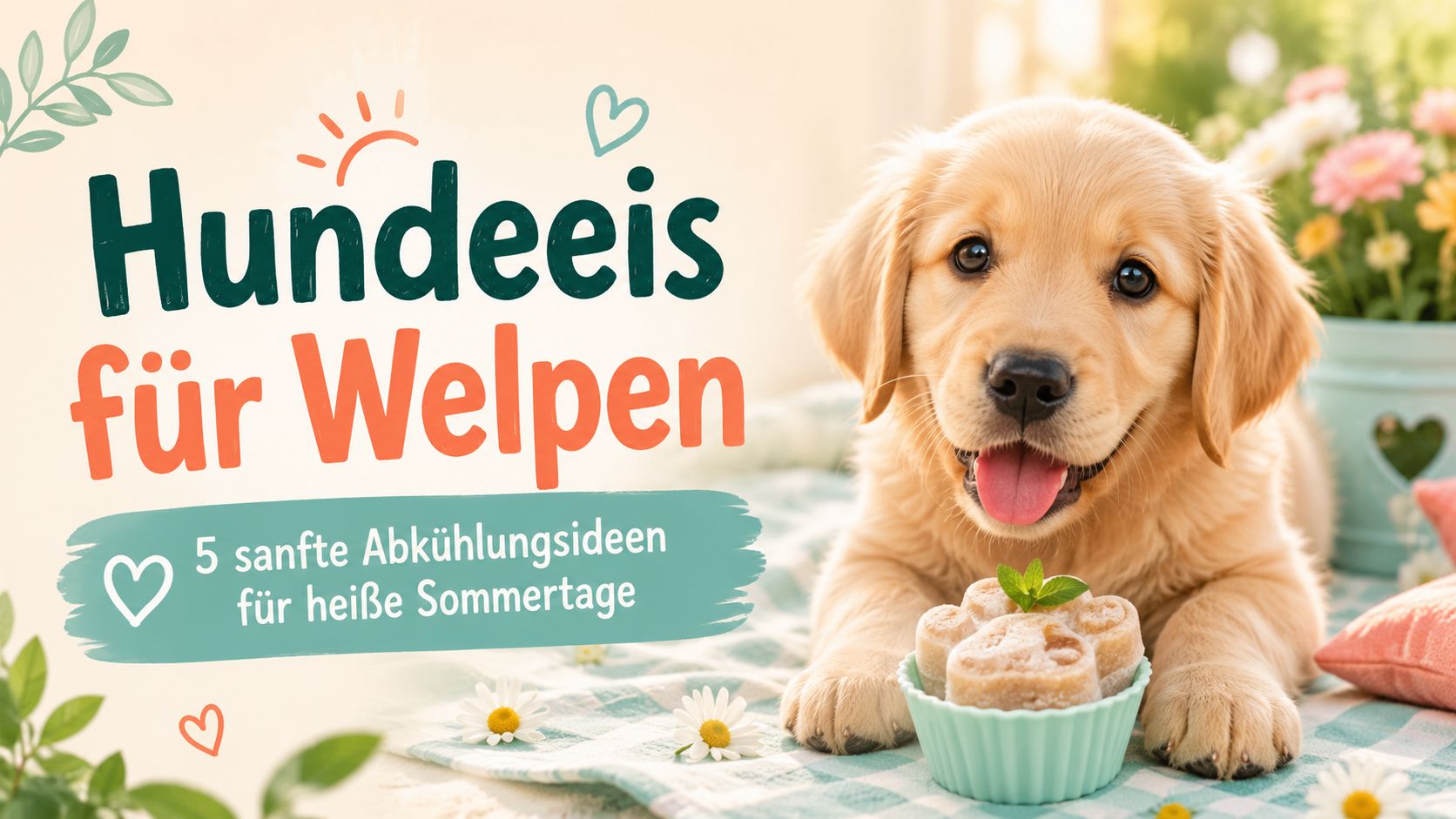 Hundeeis für Welpen: 5 sanfte Abkühlungsideen für heiße Sommertage